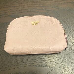 Victoria's Secret Blush Pink LOVE Cosmetic Case